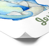 Poster Lettre Dinosaure Dinosaure Cute Décor Personnalisé (Coin)