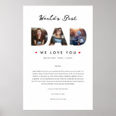 Poster Lettre drôle de la meilleure Fête des pères papa d (Devant)