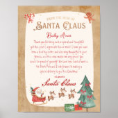 Poster Lettre du Santa Claus Sled Père Noël (Devant)