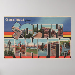 Poster Lettre du sud ScenesSouth Dakota de DakotaLarge
