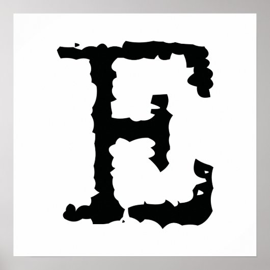 Poster Lettre E (Devant)