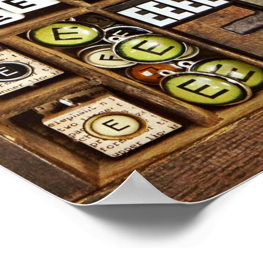 Poster Lettre E (Coin)