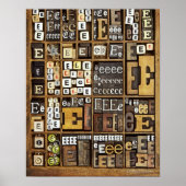 Poster Lettre E (Devant)