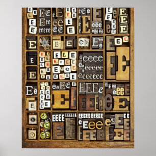 Poster Lettre E