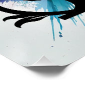 Poster Lettre 'E', Monogramme arc-en-ciel lumineux, Nom d (Coin)