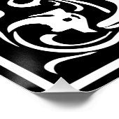 Poster Lettre F Monogramme médiéval Art Nouveau (Coin)