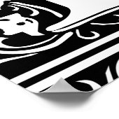 Poster Lettre F Monogramme médiéval Vintage (Coin)