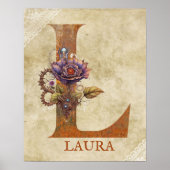 Poster LETTRE FLEURIE DE Steampunk L (Devant)