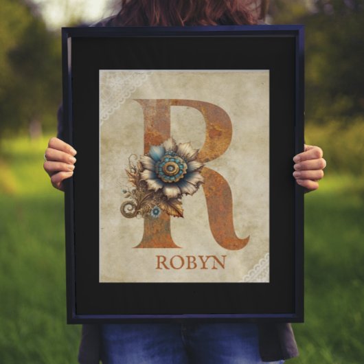 Poster LETTRE FLEURIE STEAMpunk R