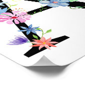 Poster LETTRE Florale AQUACOLE A POSTE (Coin)