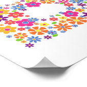 Poster LETTRE Florale B Fleurs de monogrammes (Coin)