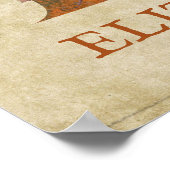 Poster LETTRE Florale E Steampunk (Coin)