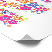 Poster LETTRE Florale M Fleurs Monogrammes (Coin)