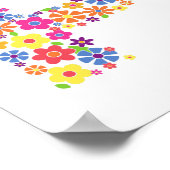 Poster LETTRE Florale P Fleurs monogrammes (Coin)