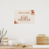 Poster LETTRE Florale Rustique Baby shower automne Affich (Cuisine)