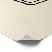 Poster LETTRE G Vintage Céleste Knot Monogramme (Coin)