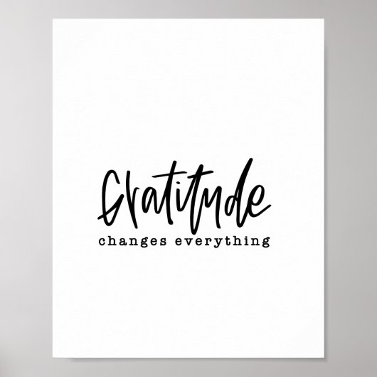 Poster Lettré Gratitude Main (Devant)