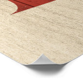 Poster LETTRE H EN BOIS Rustique ET Eucalyptus (Coin)