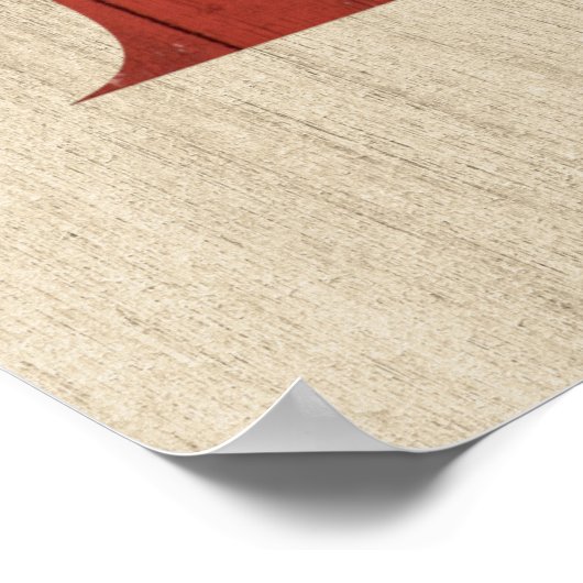 Poster LETTRE H EN BOIS Rustique ET Eucalyptus (Coin)