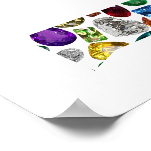 Poster Lettre H Monogramme (Coin)