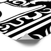 Poster Lettre H Monogramme médiéval Vintage (Coin)