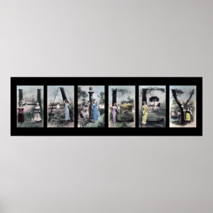 Poster LETTRE HAILEY Alphabet Nom Art