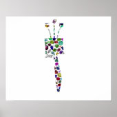 Poster LETTRE HÉBRAÏQUE ZAIN Fabriquée avec des pierres p (Devant)