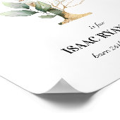 Poster Lettre I Nouveau bébé Monogramme Naissance Imprime (Coin)