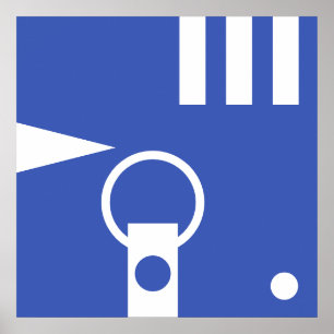 Poster Lettre & Icône simple ART + vos couleurs & idées