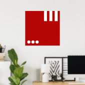 Poster Lettre & Icône simple ART + vos couleurs & idées (Bureau à domicile)