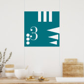 Poster Lettre & Icône simple ART + vos couleurs & idées (Cuisine)