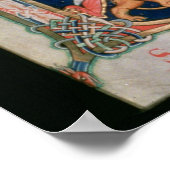 Poster Lettre initiale 'B' Beatus vir - Béni est (Coin)