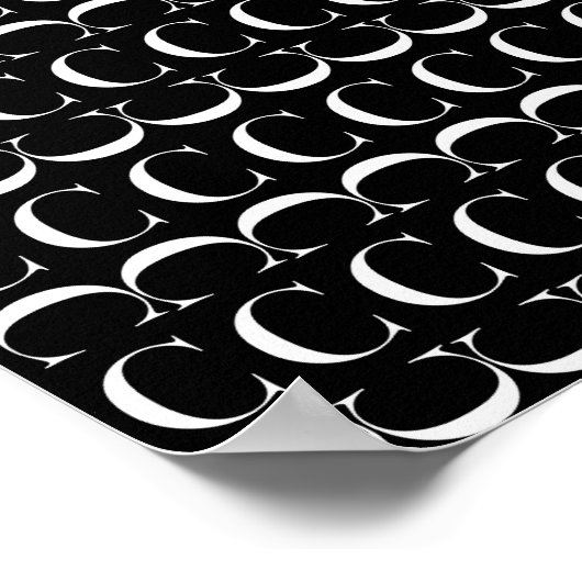 Poster Lettre initiale C Monogramme, Choisir la couleur A (Coin)