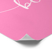 Poster LETTRE INITIALE CHIC CHAUD Nom rose Monogramme (Coin)