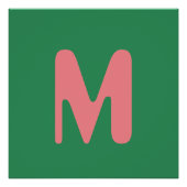 Poster LETTRE INITIALE CLAIRE | Vert algues (Devant)