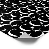 Poster Lettre initiale G Monogramme, Choisir la couleur A (Coin)