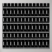 Poster Lettre initiale L Monogramme, Choisir la couleur A (Devant)