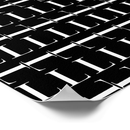 Poster Lettre initiale L Monogramme, Choisir la couleur A (Coin)