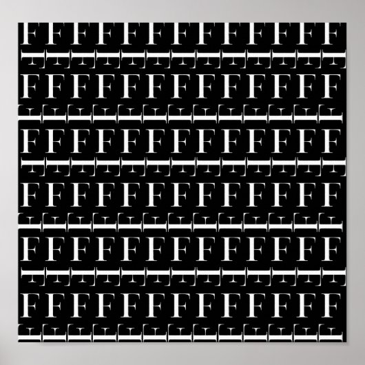 POSTER LETTRE INITIALE MONÂTRE F (Devant)