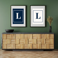 Lettre initiale | Monogramme gris moderne stylisé