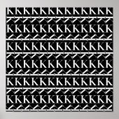 Poster Lettre initiale monogramme K (Devant)