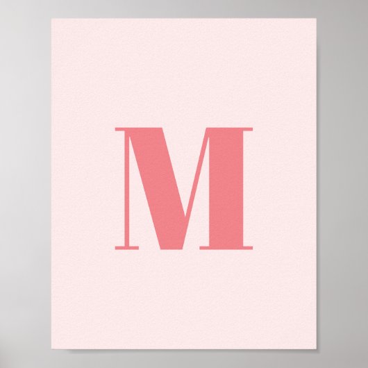 Poster Lettre initiale Monogramme moderne (Devant)
