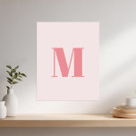 Poster Lettre initiale Monogramme moderne<br><div class="desc">Lettre Monogramme moderne initial. Impression murale élégante et personnalisée et tendance.</div>
