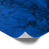 Poster Lettre initiale Monogramme Moderne Style Bleu (Coin)