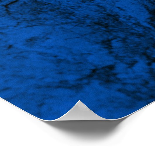 Poster Lettre initiale Monogramme Moderne Style Bleu (Coin)