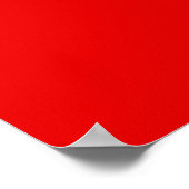 Poster Lettre initiale monogramme rouge blanc classique (Coin)