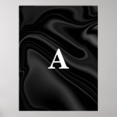 Poster Lettre initiale Monogramme Styliste moderne (Devant)