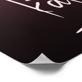 Poster Lettre initiale Pink Ombre Nom unique Monogramme (Coin)