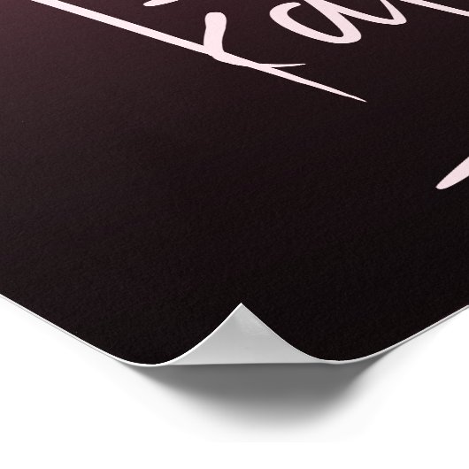 Poster Lettre initiale Pink Ombre Nom unique Monogramme (Coin)