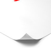 Poster Lettre initiale rouge blanc monogrammé professionn (Coin)
